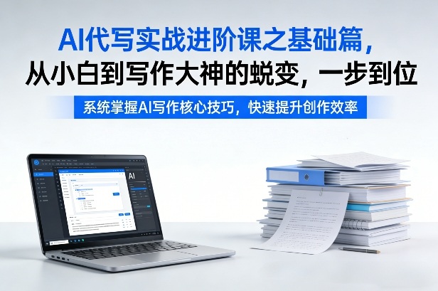 AI代写实战进阶课之基础篇，从小白到写作大神的蜕变，一步到位【揭秘】-吾爱网创