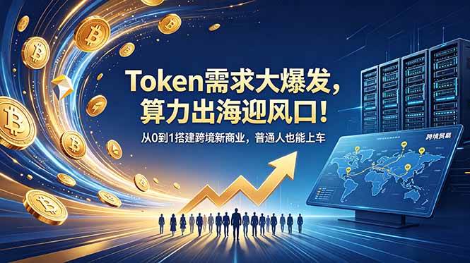 (18889期)Token需求大爆发,算力出海迎风口!从0到1搭建跨境新商业,普通人也能上车-吾爱网创
