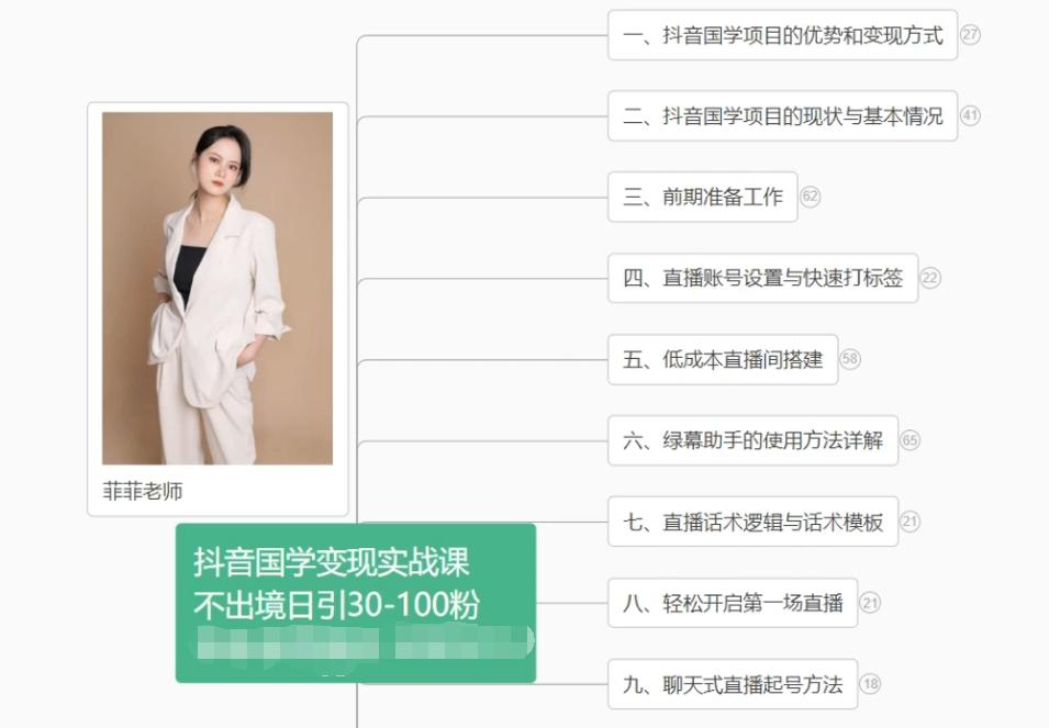 抖音国学变现项目：不出境日引30-100粉实战课程-吾爱网创