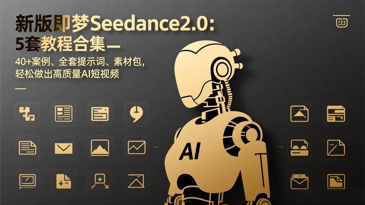 （17398期）新版即梦Seedance2.0：5套教程合集，40+案例、全套提示词、素材包，轻松做出高质量AI短视频-吾爱网创