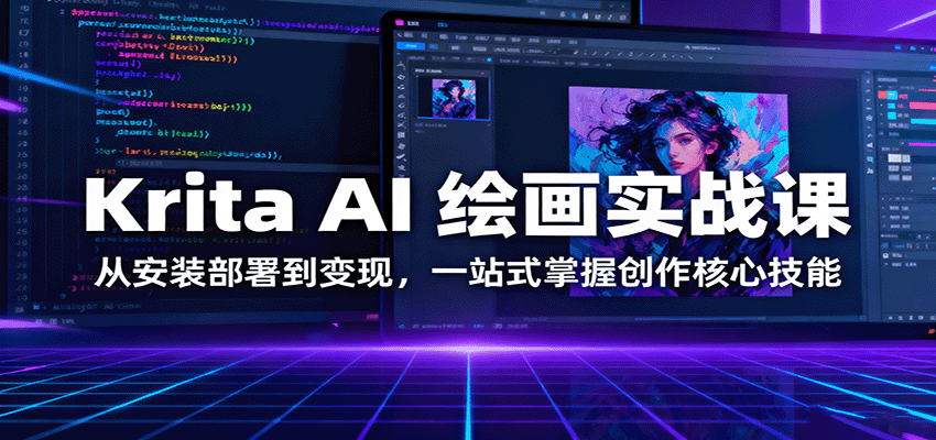 Krita AI 绘画实战课：从安装部署到变现，一站式掌握创作核心技能-吾爱网创