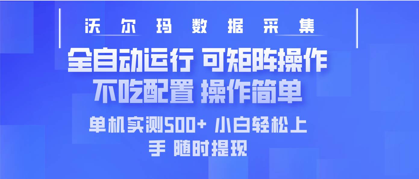 （14560期）最新沃尔玛平台采集 全自动运行 可矩阵单机实测500+ 操作简单-吾爱网创