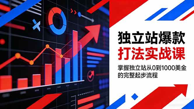 （17322期）独立站爆款打法实战课，掌握独立站从0到1000美金的完整起步流程-吾爱网创