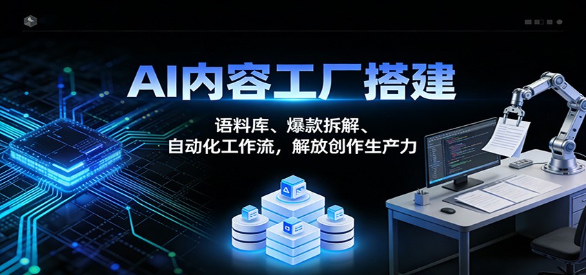 AI内容工厂搭建:语料库、爆款拆解、自动化工作流,解放创作生产力-吾爱网创