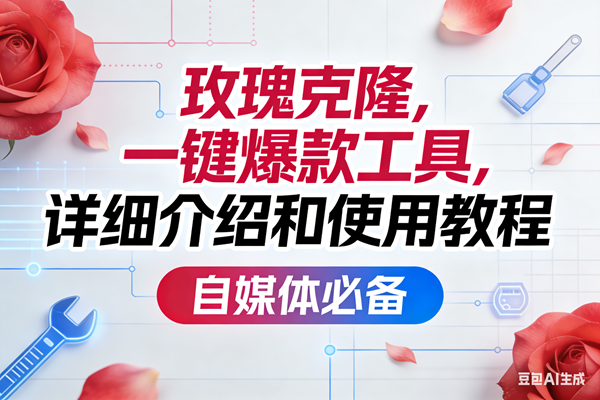 （16757期）玫瑰克隆，一键爆款工具详细介绍和使用教程，自媒体必备-吾爱网创