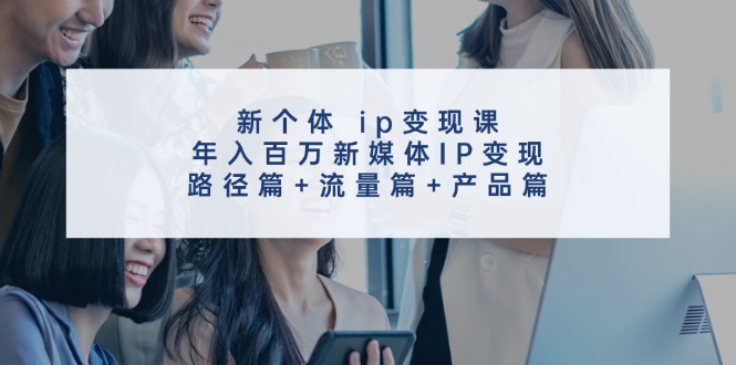 新个体ip变现课，年入百万新媒体IP变现，路径篇+流量篇+产品篇-吾爱网创