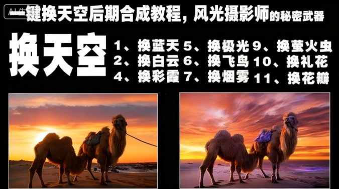 一键换天空后期合成教程，风光摄影师的秘密武器-吾爱网创