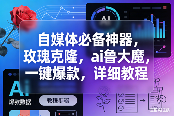 （17766期）玫瑰克隆，ai鲁大魔工具，自媒体必备神器，一键爆款，详细教程。-吾爱网创