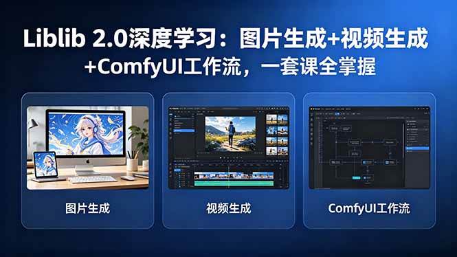 (18349期)Liblib 2.0深度学习:图片生成+视频生成+ComfyUI工作流,一套课全掌握-吾爱网创