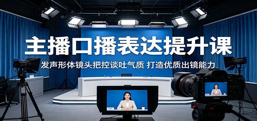 主播口播表达提升课:发声形体镜头把控谈吐气质,打造优质出镜能力-吾爱网创