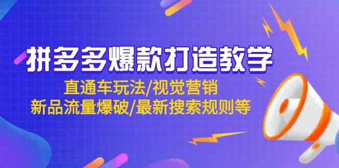 （14681期）拼多多爆款打造教学：直通车玩法/视觉营销/新品流量爆破/最新搜索规则等-吾爱网创