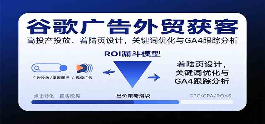 谷歌广告外贸获客，高投产投放，着陆页设计，关键词优化与GA4跟踪分析-吾爱网创