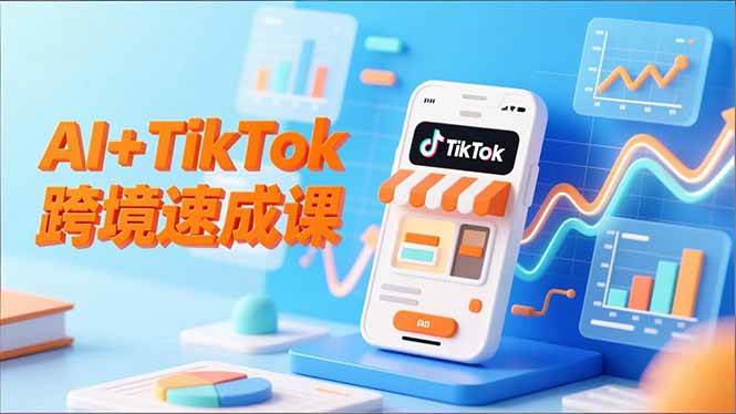 (16745期)AI+TikTok跨境速成课,智能翻译、店铺定位、流程拆解,7天高效上线运营-吾爱网创
