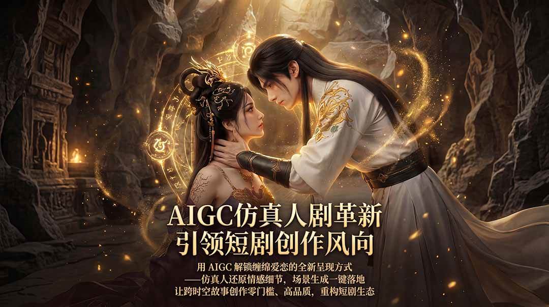 （18199期）AIGC 仿真人短剧创作革新，解锁仙侠爱恋全新呈现，一键出高质场景，零门槛打造爆款剧集-吾爱网创