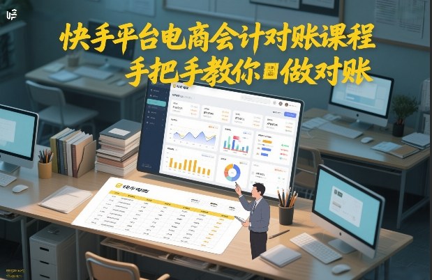 快手平台电商会计对账课程，手把手教你做对账-吾爱网创