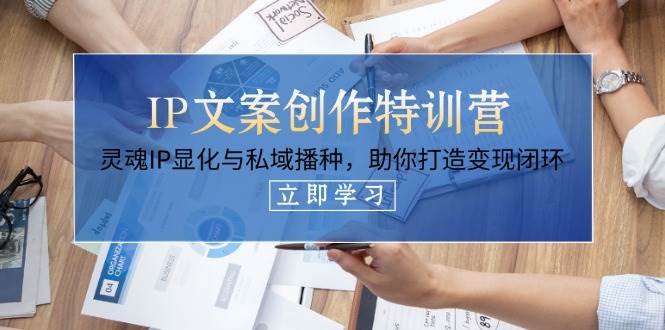 IP文案创作特训营，灵魂IP显化与私域播种，助你打造变现闭环（14节课）-吾爱网创