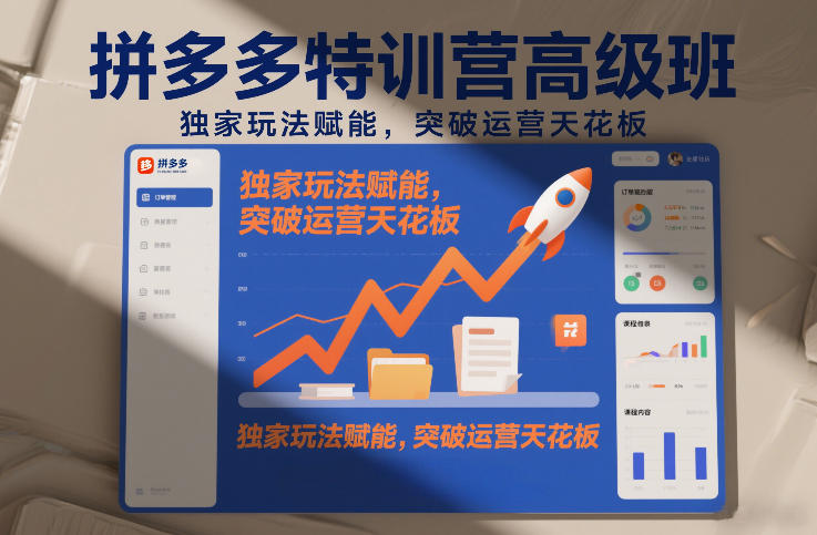 拼多多特训营高阶班，独家玩法赋能，突破运营天花板（更新26年4月18日）-吾爱网创