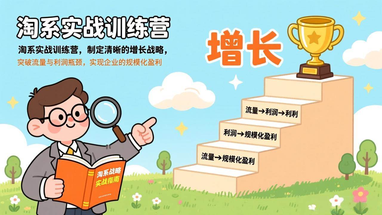 （17278期）淘系实战训练营，制定清晰的增长战略，突破流量与利润瓶颈，实现企业的规模化盈利-吾爱网创