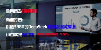 精准打击：价值3980的DeepSeek私域引流实操课，小白实操无门槛，日引精准粉300+-吾爱网创