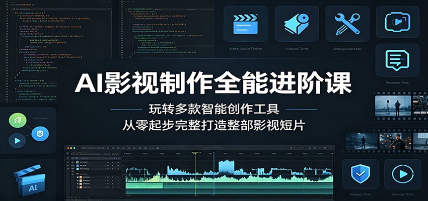 AI影视制作全能进阶课:玩转多款智能创作工具,从零起步完整打造整部影视短片-吾爱网创