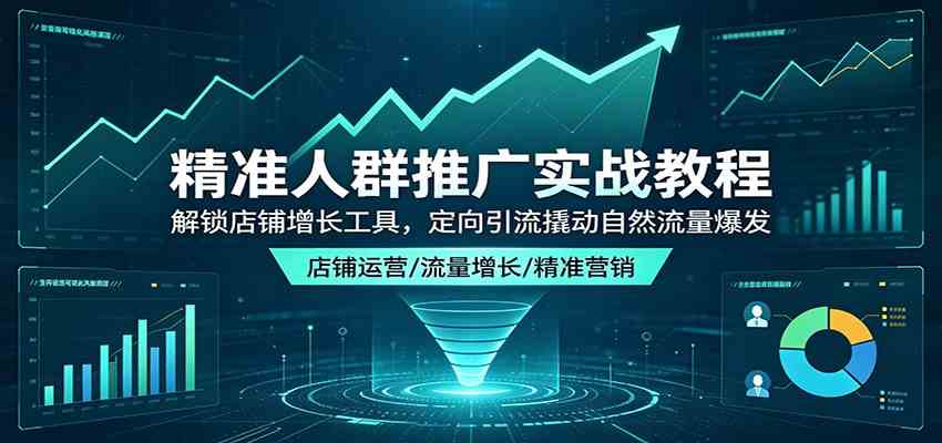 精准人群推广实战教程:解锁店铺增长工具,定向引流撬动自然流量爆发-吾爱网创