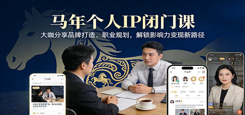 马年个人IP闭门课,大咖分享品牌打造、职业规划,解锁影响力变现新路径-吾爱网创