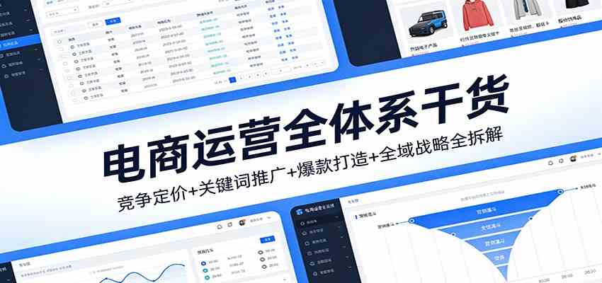 电商运营全体系干货，竞争定价+关键词推广+爆款打造+全域战略全拆解-吾爱网创
