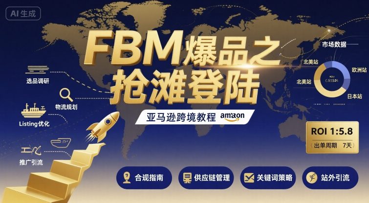 FBM爆品之抢滩登陆-亚马逊跨境教程-吾爱网创
