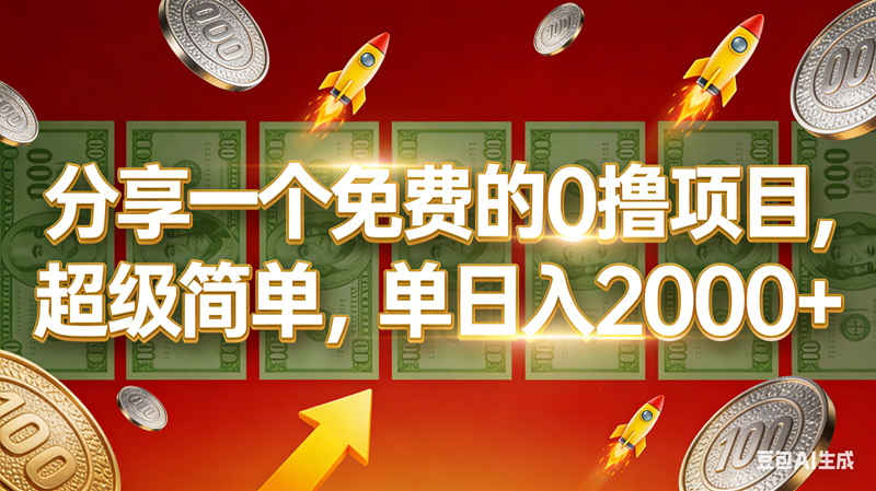 （16854期）0撸靠谱小项目，超级简单，绝对靠谱，单日入1000+-吾爱网创