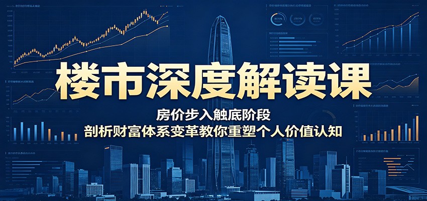 楼市深度解读课:房价步入触底阶段,剖析财富体系变革教你重塑个人价值认知-吾爱网创
