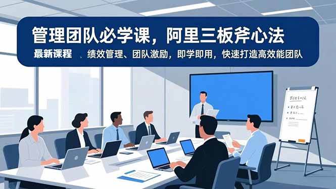 （16929期）管理团队必学课，阿里三板斧心法、绩效管理、团队激励，即学即用，快速打造高效能团队-吾爱网创