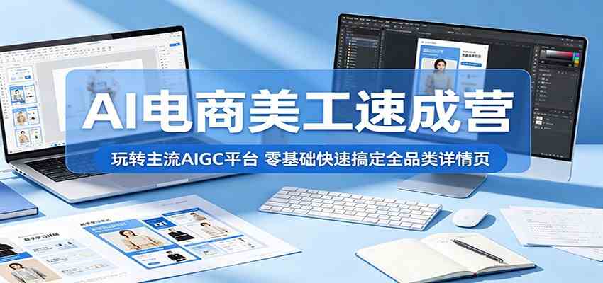 AI电商美工速成营：玩转主流AIGC平台，零基础快速搞定全品类详情页-吾爱网创