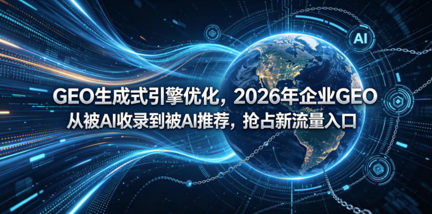 GEO生成式引擎优化，2026年企业GEO从被AI收录到被AI推荐，抢占新流量入口-吾爱网创