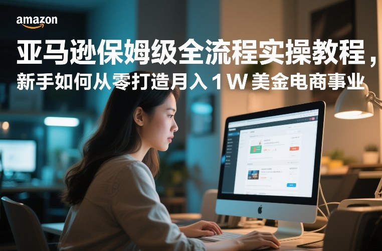 亚马逊保姆级全流程实操教程，新手如何从零打造月入1W美金电商事业-吾爱网创
