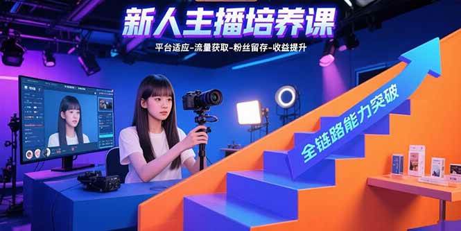 (15701期)新人主播培养课:平台适应-流量获取-粉丝留存-收益提升 全链路能力突破-吾爱网创