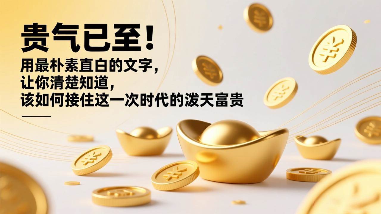 （17049期）付费文章：贵气已至！用最朴素直白的文字，让你清楚知道，该如何接住这一次时代的泼天富贵-吾爱网创
