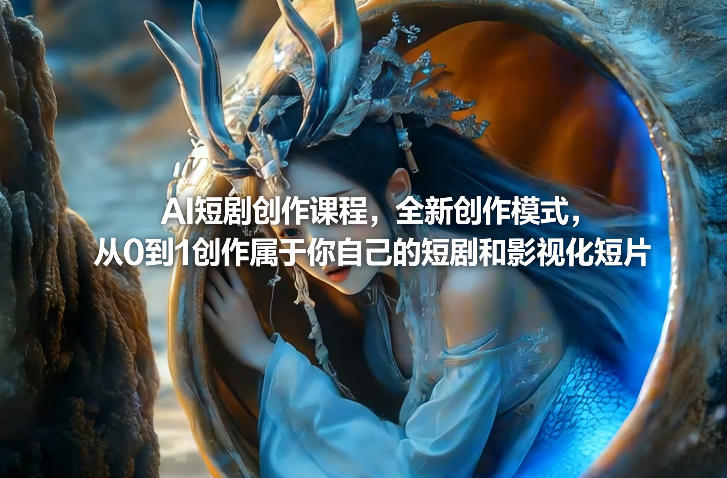 AI短剧创作课程，全新创作模式，从0到1创作属于你自己的短剧和影视化短片-吾爱网创