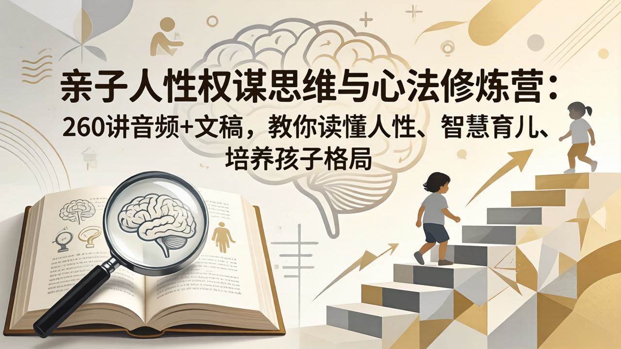 （18076期）亲子人性权谋思维与心法修炼营：260讲音频+文稿，教你读懂人性、智慧育儿、培养孩子格局-吾爱网创