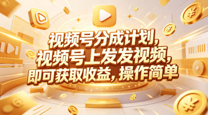 视频号分成计划，599元众筹的Red团队课程，视频号上发发视频，即可获取收益，操作简单-吾爱网创