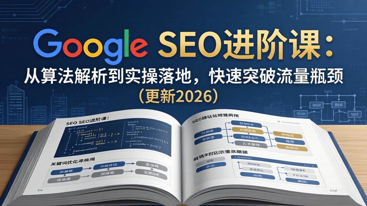 （18048期）Google SEO进阶课：从算法解析到实操落地，快速突破流量瓶颈（更新2026）-吾爱网创