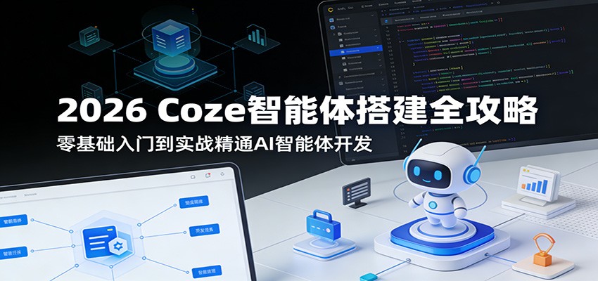 2026 Coze智能体搭建全攻略：零基础入门到实战精通AI智能体开发-吾爱网创