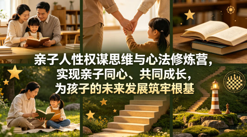 亲子人性权谋思维与心法修炼营，实现亲子同心、共同成长，为孩子的未来发展筑牢根基【音频】-吾爱网创