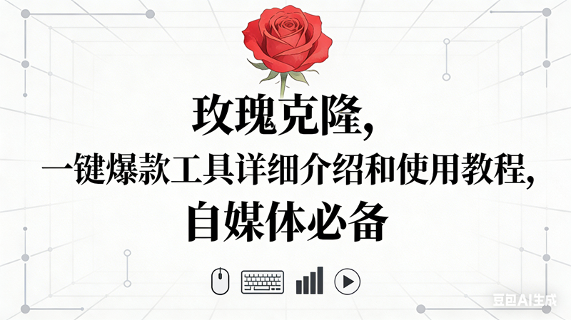 (16811期)玫瑰克隆神器,自媒体必备,一键爆款工具详细介绍和使用教程-吾爱网创