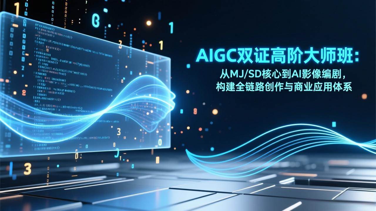 （17198期）AIGC双证高阶大师班：从MJ/SD核心到AI影像编剧，构建全链路创作与商业应用体系-吾爱网创