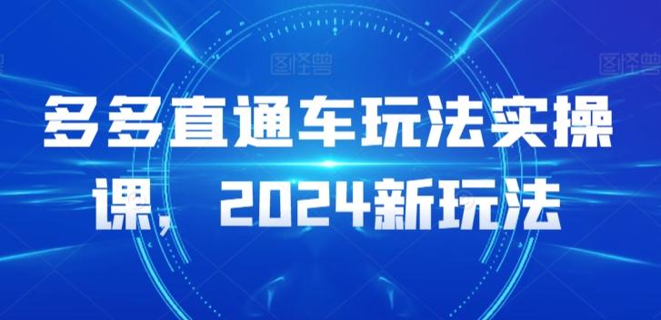 多多直通车玩法实操课，2024新玩法-吾爱网创