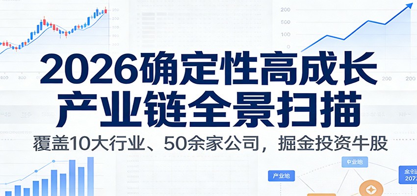 付费文章:2026确定性高成长产业链全景扫描:覆盖10大行业、50余家公司,掘金投资牛股-吾爱网创