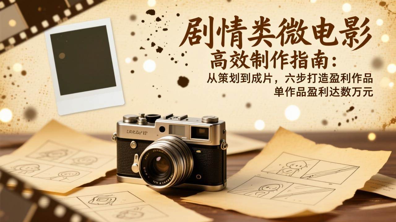（17086期）剧情类微电影高效制作指南：从策划到成片，六步打造盈利作品，单作品盈利达数万元-吾爱网创