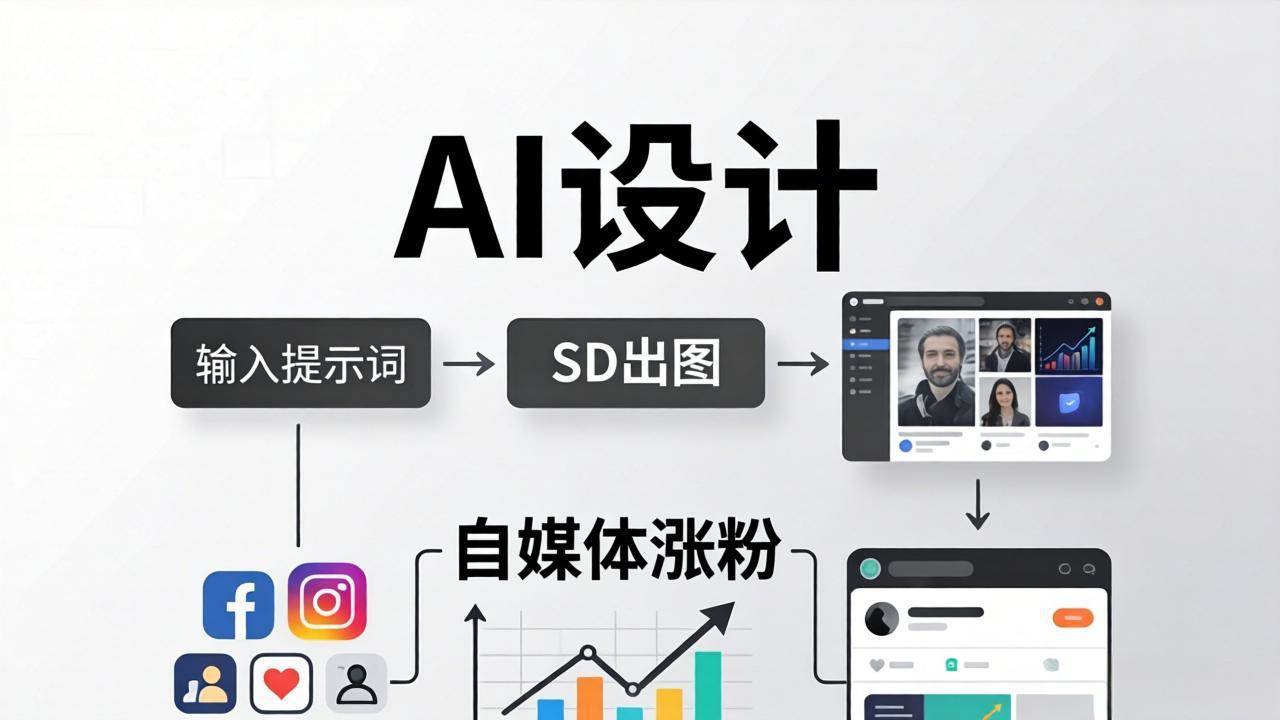 （18136期）人人都是AI设计师：SD出图+自媒体涨粉一站教学，告别图文素材焦虑，AI设计让你轻松避开内卷-吾爱网创