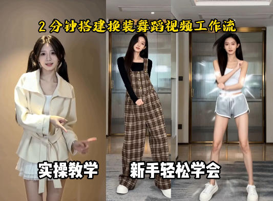 通过Coze工作流,制作《跳舞卡点换装视频》,两分钟制作完成,从0到1演示搭建过程-吾爱网创