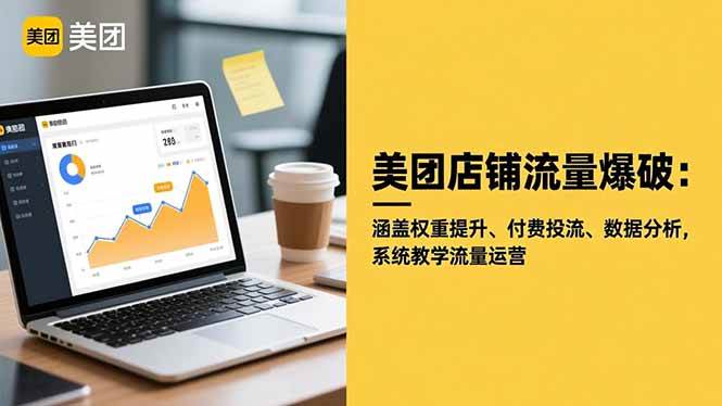 (16499期)美团店铺流量爆破:涵盖权重提升、付费投流、数据分析,系统教学流量运营-吾爱网创